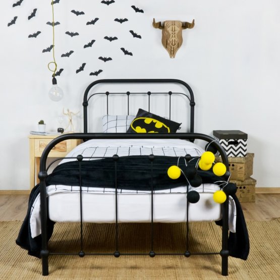 Kovová posteľ BIBI 200x90 cm - čierna