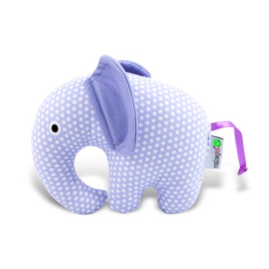 Textilná hračka - fialový bodkovaný sloník