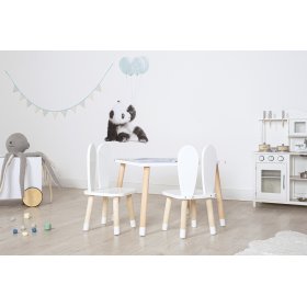 Detský stôl so stoličkami - Ušká - biely, Ourbaby®