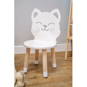 Detská stolička - Mačička - biela, Ourbaby®