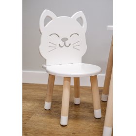 Detská stolička - Mačička - biela, Ourbaby®