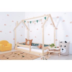 Detská Montessori posteľ domček Chimney- prírodná, Ourbaby®