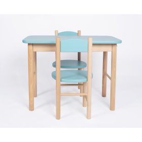 Set stolíka a stoličiek OURBABY baby blue, Ourbaby