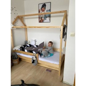Detská posteľ domček Paul - prírodná